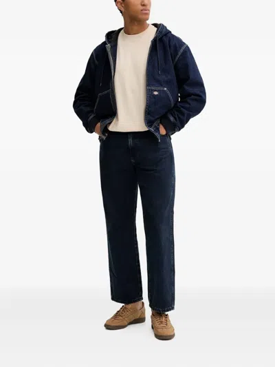 Dickies Hooded Denim Jacket In Blue