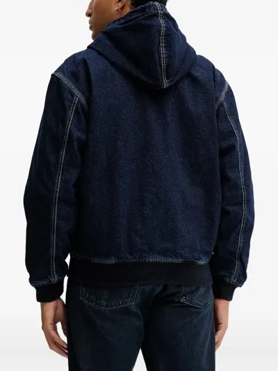 Dickies Hooded Denim Jacket In Blue