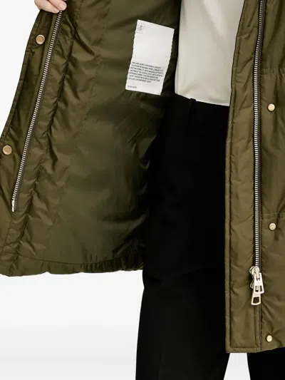 Marc O'polo Button Corduroy-collar Coat In Green