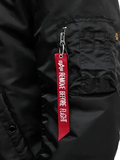 Alpha Industries Ma-1 Hooded Jacket In Black