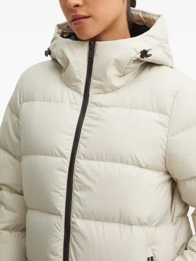 Jack Wolfskin Frozen Palace Hooded Quilted Coat In Neutral