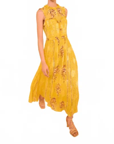 Ulla Johnson Kasia Sleeveless Dress In Soleil In Multi