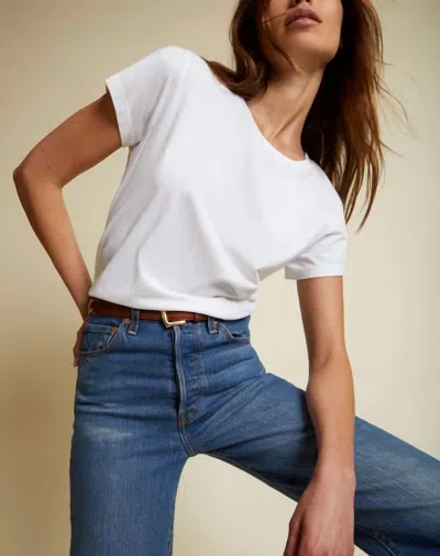 Nation Ltd Goldie Boxy Tee In White In White