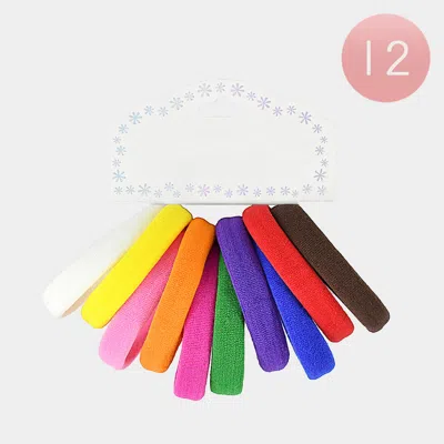 Fashnzfab 12 Set Of 10 - Ponytail Hair Bands In Multi