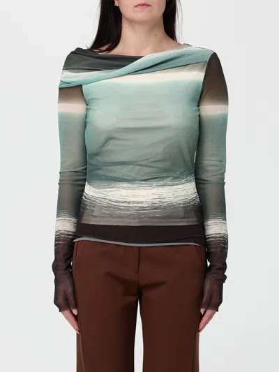 Patrizia Pepe Multicolor Stretch Tulle Degradé Sweater In Multi