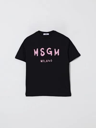 T恤 MSGM KIDS 儿童 颜色 黑色