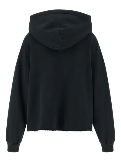 Mm6 Maison Margiela Casual Hoodie Featuring Tape Detail In Black