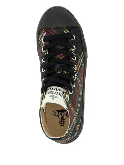 Vivienne Westwood High-top Rubber Sole Sneakers In Black