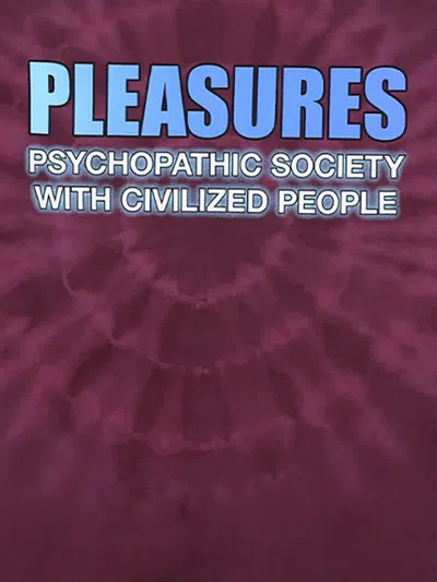 Pleasures Civilized Cotton Graphic T-shirt In Purple