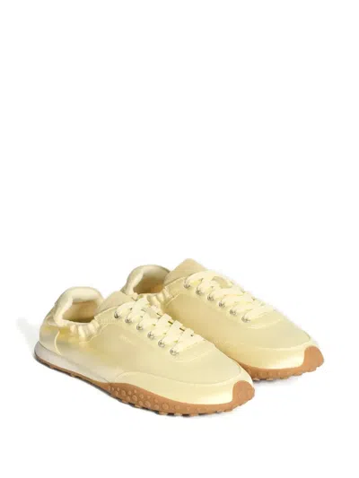 Hoff Bridge Satin Scrunch Sneakers In Yellow