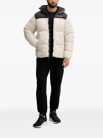 拼色连帽填充夹克