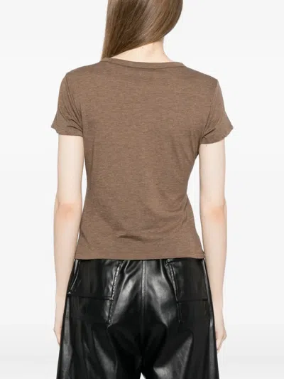 Reformation Max T-shirt In Brown