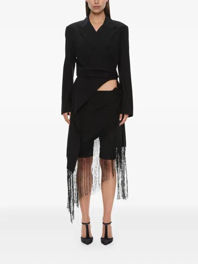 Christopher Esber Unravel Macramé Blazer In Black