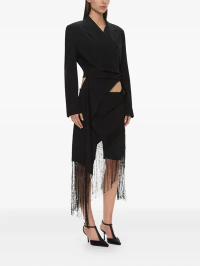 Christopher Esber Unravel Macramé Blazer In Black