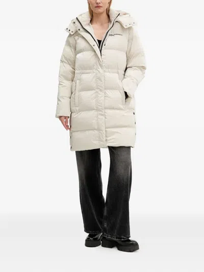 Karl Lagerfeld Jeans Hooded-neckline Puffer Jacket In Neutral