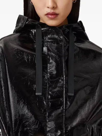 Allsaints Kelsie Drawstring-waistband Hooded Jacket In Black