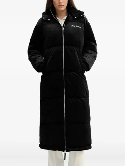 Juicy Couture Hooded Embellished Jacket In Black