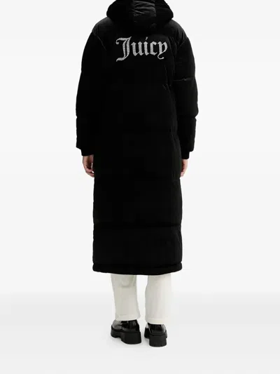 Juicy Couture Hooded Embellished Jacket In Black