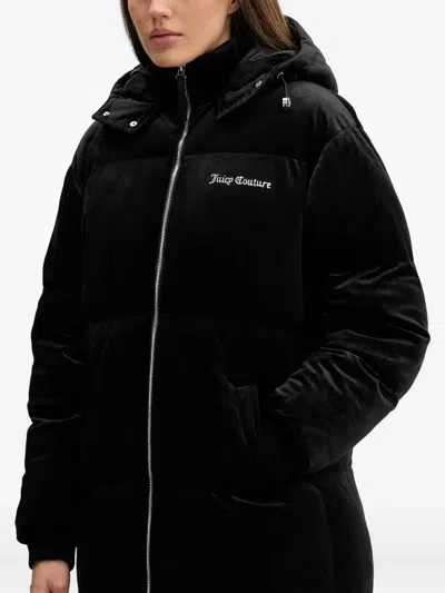 Juicy Couture Hooded Embellished Jacket In Black