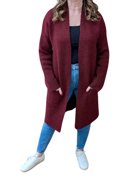Staccato Maura Cardigan In Red In Burgundy