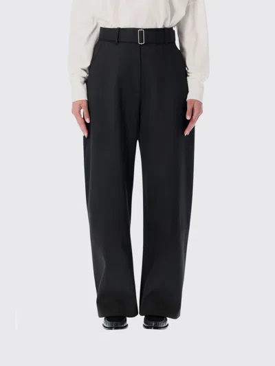 Studio Nicholson Doring Compact Viscose Pants With Belt In Black