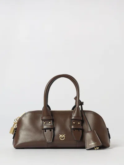 Pinko Escape Baguette Small Handbag In Brown