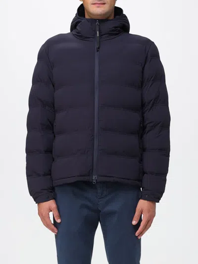 Aspesi Hooded Quilted Jacket Adjustable Hem In Blue