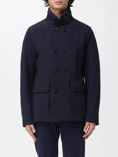 Moorer Layered-detail Padded Jacket In Blue