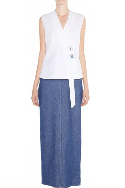 Christopher Esber Women's Fossiled Ceramic Shell Top In White In White