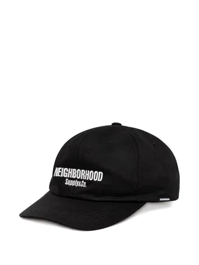 Neighborhood Embroidered Baseball Cap In Black
