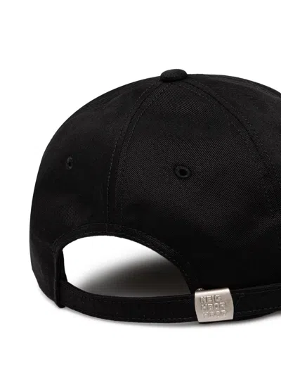 Neighborhood Embroidered Baseball Cap In Black