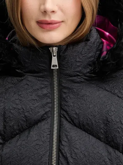 Versace Jeans Couture Crinkled Puffer Jacket In Black