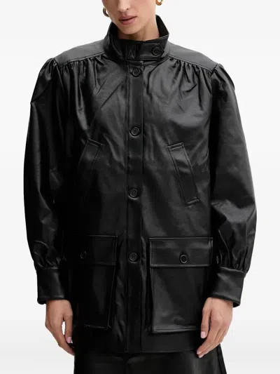 Bardot Clements Faux-leather Jacket In Black
