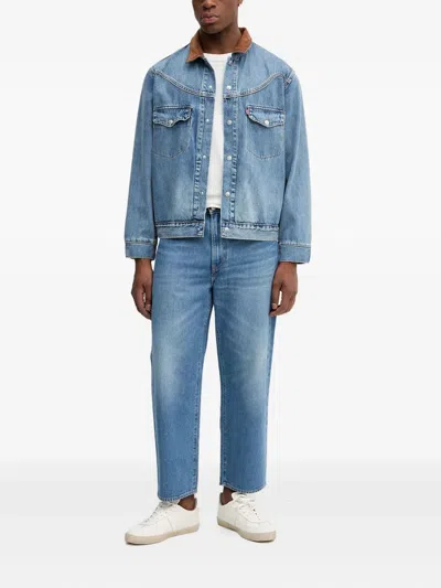 Levi's Jackets And Jackets Man Levis 002wn 000 Western Short Pff To Parris Trucker In Blue