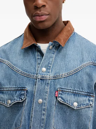 Levi's Jackets And Jackets Man Levis 002wn 000 Western Short Pff To Parris Trucker In Blue