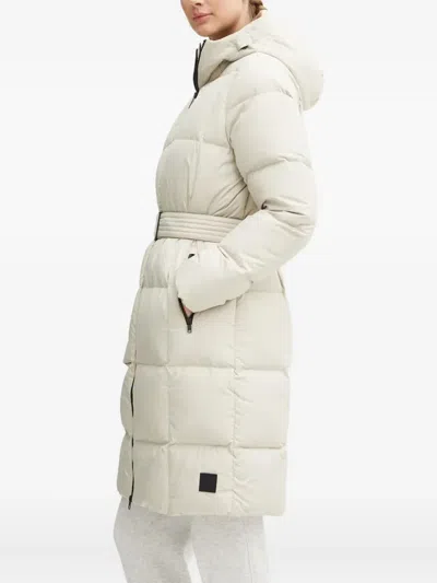 Jack Wolfskin Frozen Lake Belted Hooded Coat In Neutral