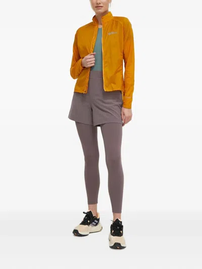 Jack Wolfskin Gravex Wind Zip-fastening Performance Jacket In Orange