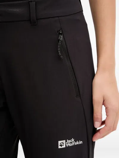 Jack Wolfskin Hikeout Zip-fastening Performance Trousers In Black