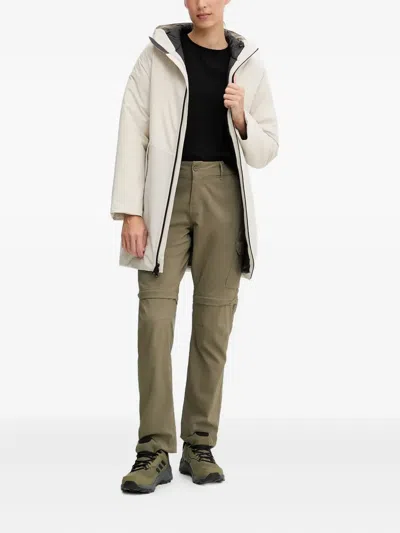 Jack Wolfskin Frost Haven Hooded Zip-fastening Coat In Neutral