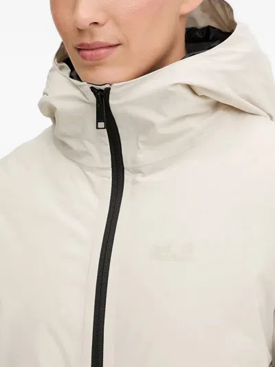 Jack Wolfskin Frost Haven Hooded Zip-fastening Coat In Neutral