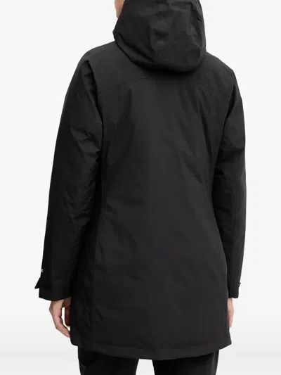Jack Wolfskin Zip-fastening Hooded Performance Jacket In Black