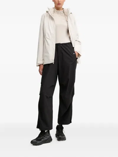 Jack Wolfskin Rotwand Hooded Zip-fastening Performance Jacket In White