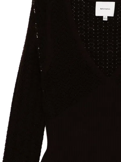 Reformation Krista Top In Black