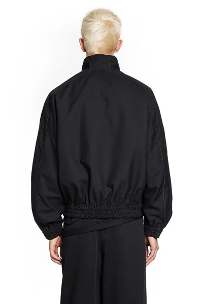Willy Chavarria Ruff Rider Logo-embroidered Wool Bomber Jacket In Black