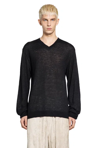 Mythinks My Alpaca Shaggy V-neck In Black