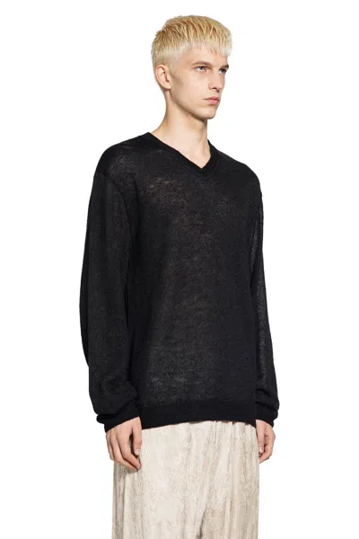 Mythinks My Alpaca Shaggy V-neck In Black