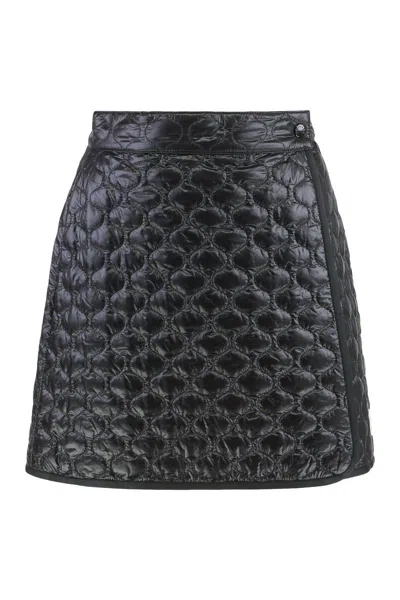 Moncler Padded Mini Skirt With Checked Quilting In Black