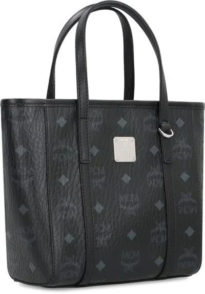 Mcm Mini Toni Monogram Top Handle Bags In Black