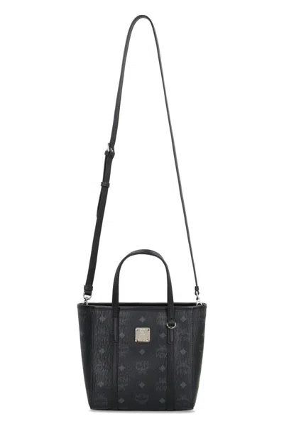 Mcm Mini Toni Monogram Top Handle Bags In Black
