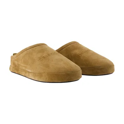 Balenciaga Alaska Mules In Brown